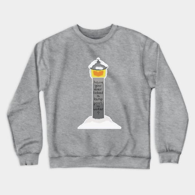 Lamp Post in Winter Crewneck Sweatshirt by nochi